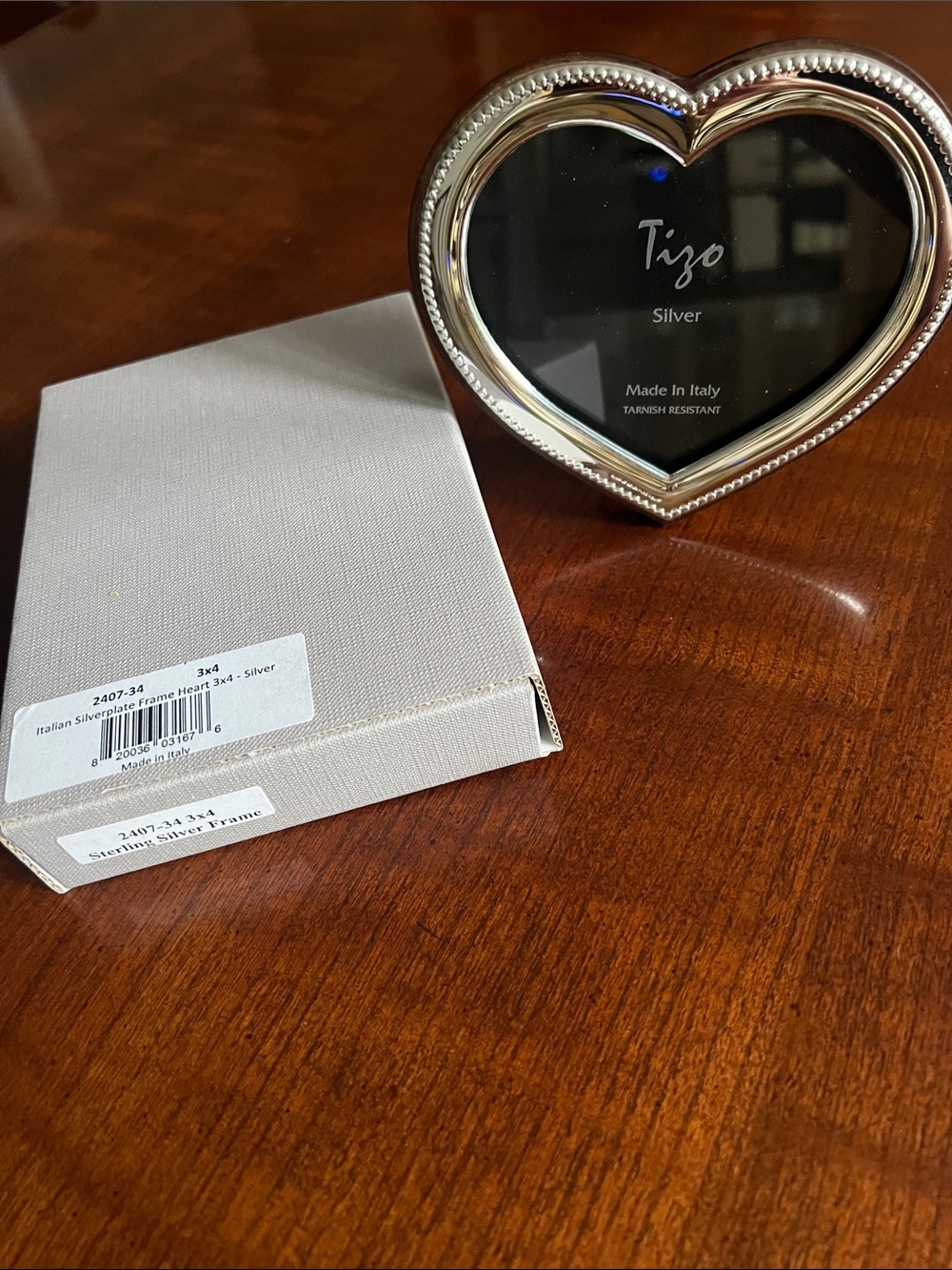Tizo Silverplate 3x4 Frame with Bead Trim